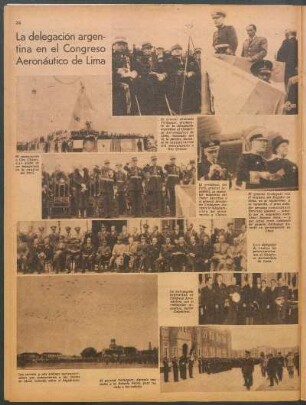 La delegación argentina en el Congreso Aeronáutico de Lima [Fotografías]