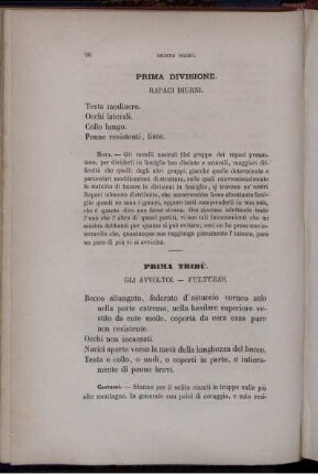 Prima Tribù. Gli Avvoltoi. - Vultures.