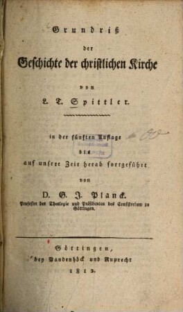 Grundriß der Geschichte der christlichen Kirche
