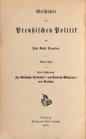 Geschichte der preußischen Politik, 4,4