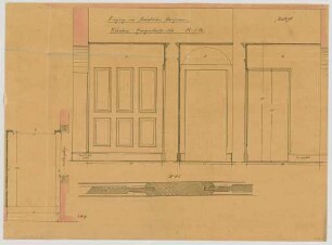 Thiersch, Friedrich von; München, Georgenstr. 16; Haus Thiersch - Schlafzimmereingang Südost (Schnitte)