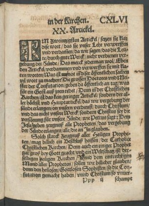 XX. Artickel.