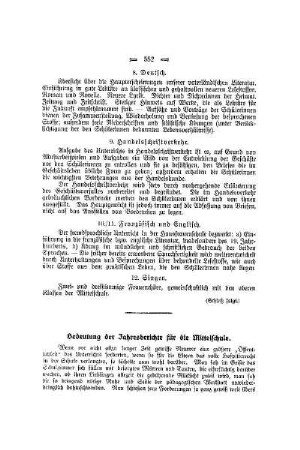 Bedeutung der Jahresberichte für die Mittelschule