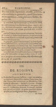 XXI. De Regibus.