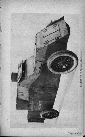 Tafel XXVII. Hotchkiß 60=PS=Panzer=Automobil.