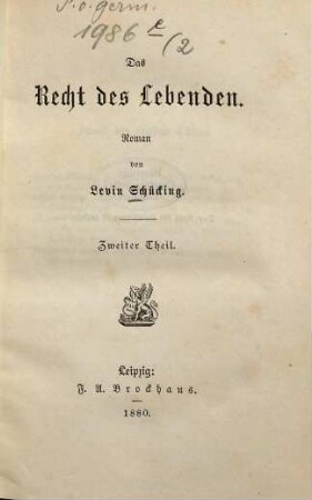 Das Recht des Lebenden : Roman, 2