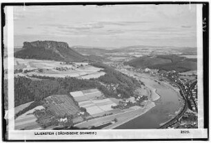 Sächsische Schweiz. Lilienstein von der Festung Königstein