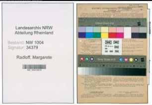 Entnazifizierung Margarete Radloff , geb. 12.03.1895 (Verkaeuferin)