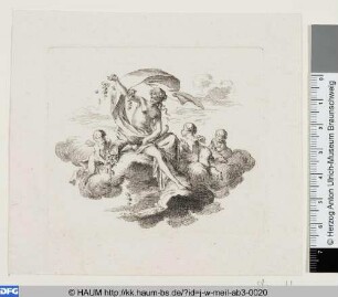 Flora in den Wolken von Genien umgeben