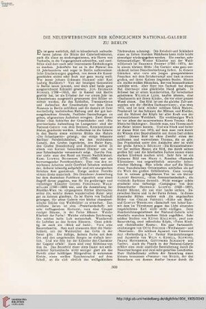 20: Die Neuerwerbungen der Königlichen National-Galerie zu Berlin