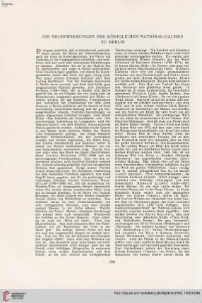 20: Die Neuerwerbungen der Königlichen National-Galerie zu Berlin