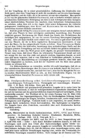 362, Dörr. Strafprozeßordnung nebst Gerichtsverfassungsgesetz und den einschlägigen Nebengesetzen. 1924