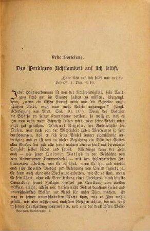 Vorlesungen in meinem Predigerseminar oder Ausgewählte Vorträge, geh. vor d. Studenten d. Metropolitan College zu London, 1