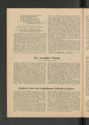 Kritische Zeiten der Langenhorner Erbbauberechtigten