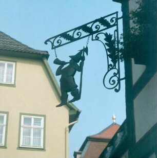 Nachtwächter auf Wirtshausschild