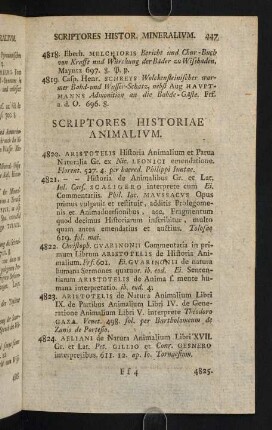 447-471, Scriptores Historiae Animalium - Scriptores Historiae Plantarum