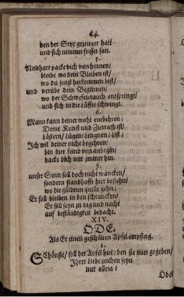 XIV. Ode. Als Er einen geschälten Apfel empfing