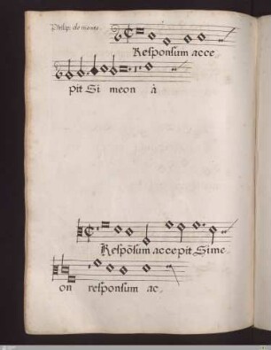 Philippus de Monte : Responsum accepit Simeon