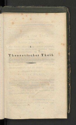 I. Theoretischer Theil.