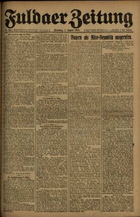 Ausgabe vom Montag, den 07. April 1919.