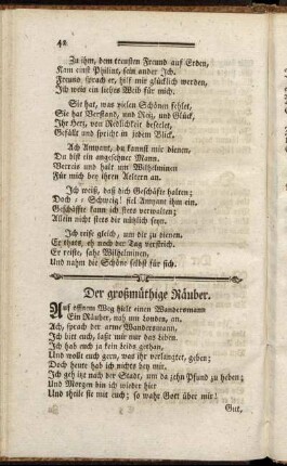 Der großmüthige Räuber.