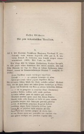 Erster Abschnitt. Bis zum tridentinischen Concilium.