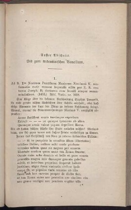 Erster Abschnitt. Bis zum tridentinischen Concilium.