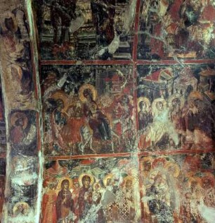 Kloster Valsamonero, Kirche Agios Fanourios, Inneres, Fresko, Szenen aus dem Marienleben