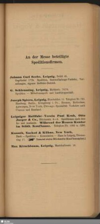 An der Messe beteiligte Speditionsfirmen