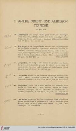 F. Antike Orient- und Aubusson-Teppiche (Nr. 304-322)
