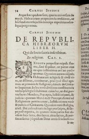 Liber II. Qui de locis sacris inscribitur