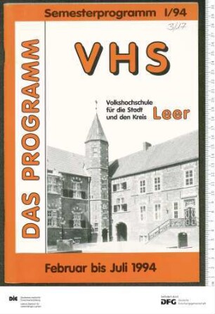 Programm 1. Semester 1994