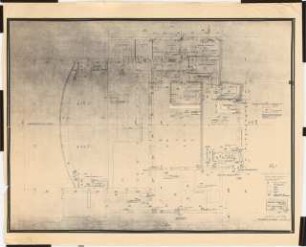 Stadthalle, Mülheim an der Ruhr Umbau: Bühnenhaus: Grundriss Kellergeschoss 1:50