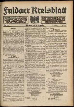 Ausgabe vom Dienstag, den 19. Dezember 1916.