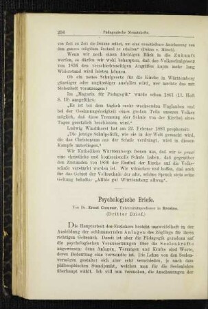 Psychologische Briefe : (dritter Brief)