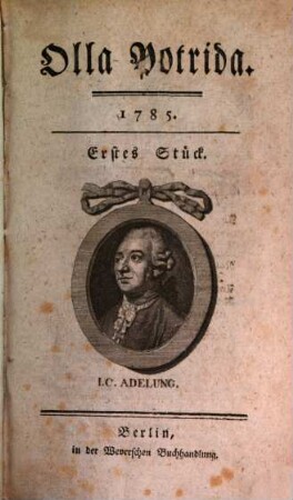 Olla potrida : eine Quartalschrift. 1785, 1785