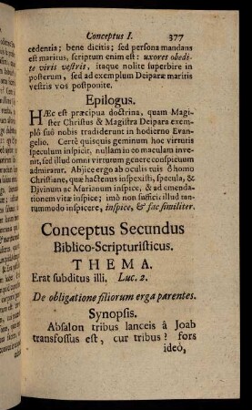 377-388, Conceptus Secundus Biblico-Scripturisticus.