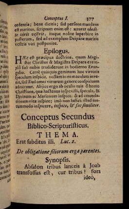 377-388, Conceptus Secundus Biblico-Scripturisticus.