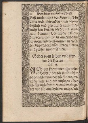 Gebet vom leiden und sterben des Herrn Christi.