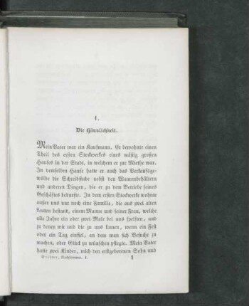 1. Die Häuslichkeit