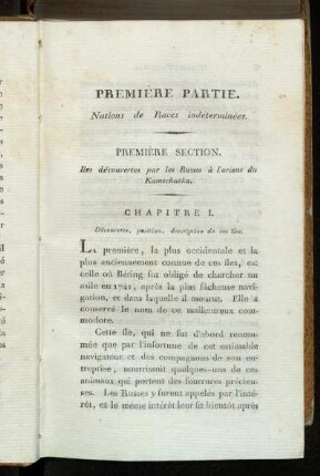 Première section