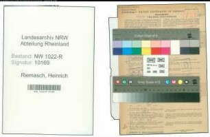 Entnazifizierung Heinrich Riemasch , geb. 10.08.1903 (Baurat)