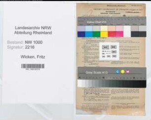 Entnazifizierung Fritz Wicken, geb. 12.10.1892 (Zollbeamter)