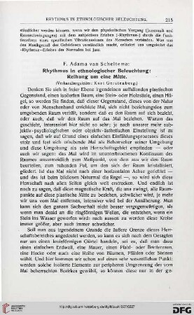21: Rhythmus in ethnologischer Beleuchtung : Reihung um eine Mitte