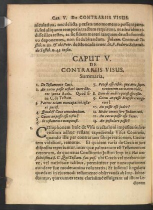 Caput V. De Contrariis Visus.