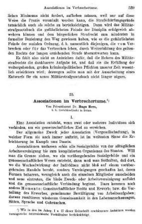 539-554, Assoziationen im Verbrechertume
