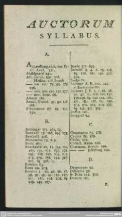 Auctorum Syllabus