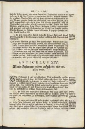 Articulus XIV.