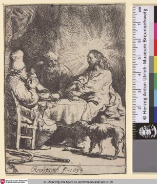 [Christus in Emmaus; Christ at Emmaus. The Smaller Plate; Les disciples d'Emaus]