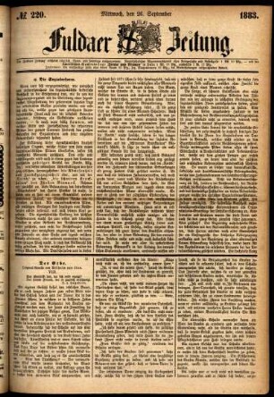 Ausgabe vom Mittwoch, den 26. September 1883.